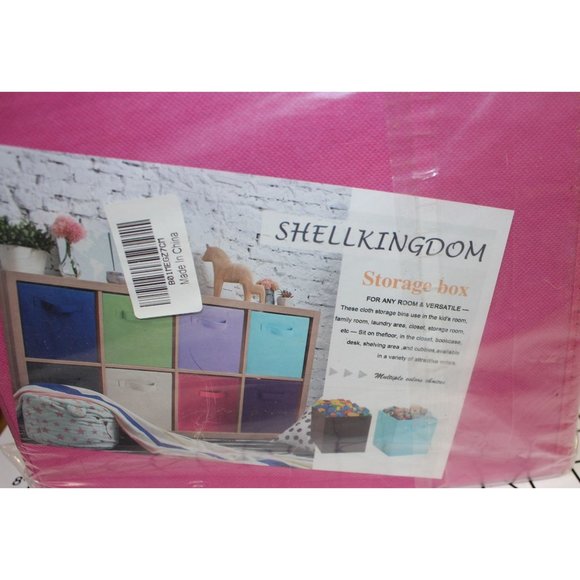 Storage Bins Foldable Fabric Storage Cubes 6 Pack Color: Fuchsia/Pink - Picture 3 of 5